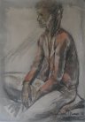 Miriam Maes Disciplines Studies naar model Houtskool 1 Charcoal XIV 60 x 80 cm