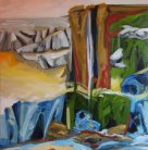 Miriam Maes Portfolios Vloedlijn in abstracte transformatie VI 100 x 100 cm