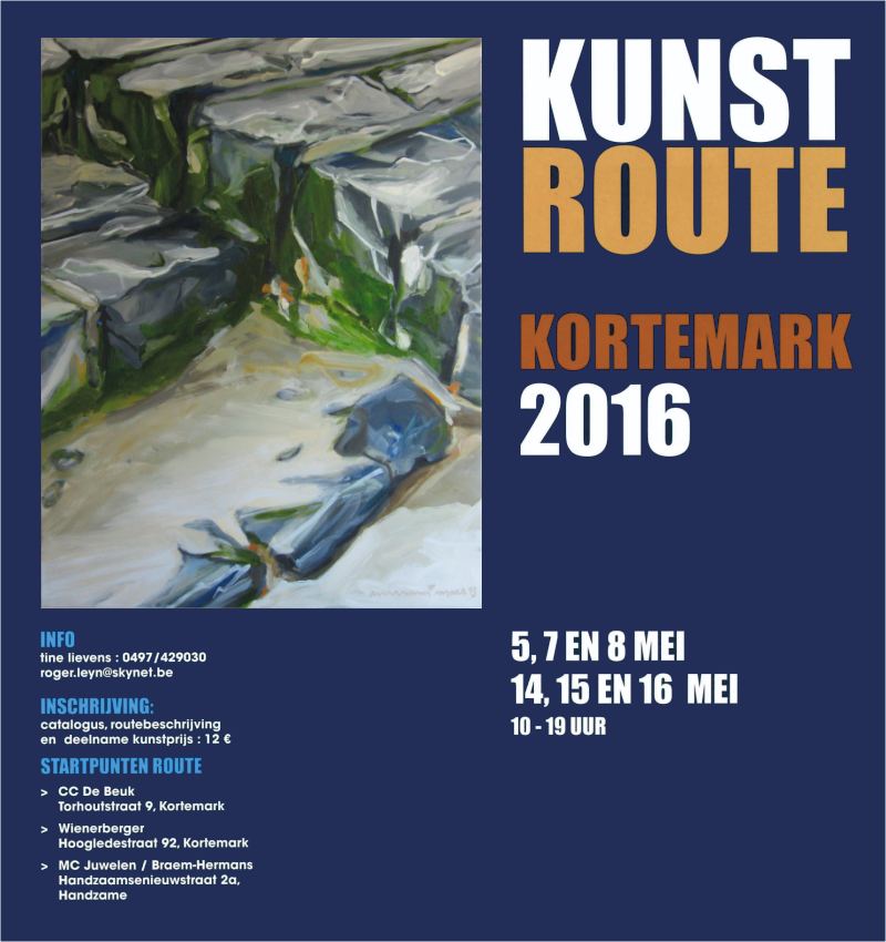 Kunstroute 
Kortemark 2016 | Miriam Maes | 5, 7 en 8 mei - 14, 15 en 16 mei 2016